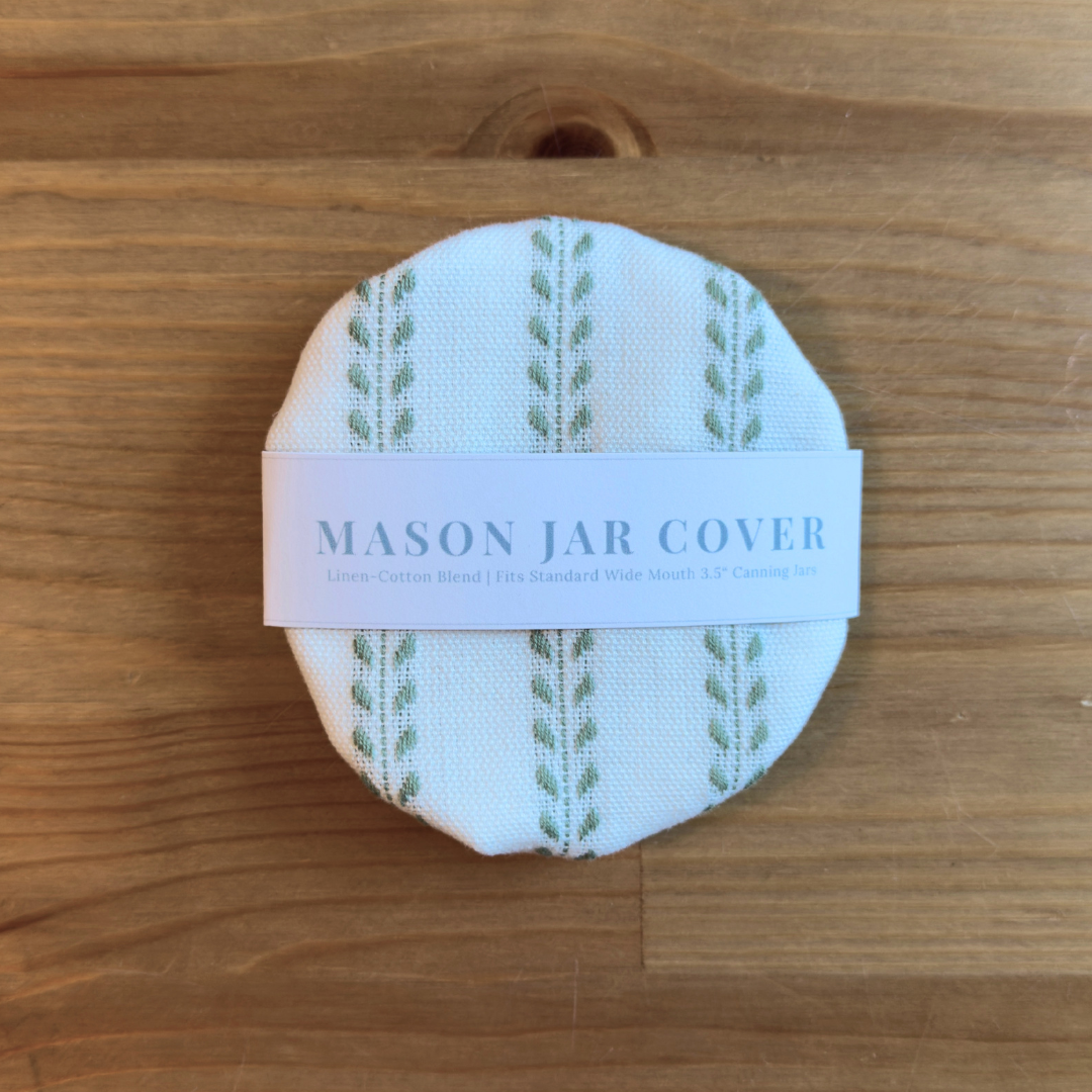 Linen Mason Jar Cover