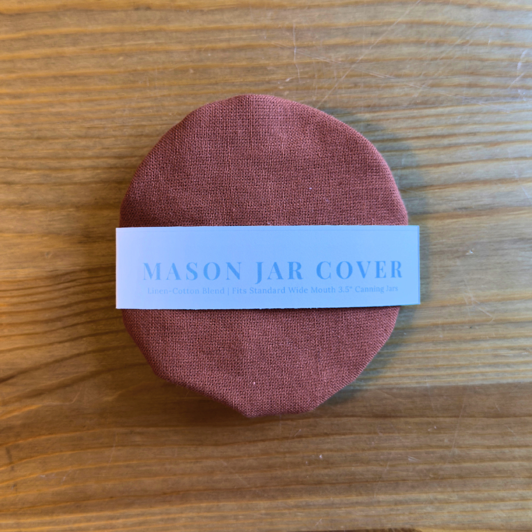 Linen Mason Jar Cover