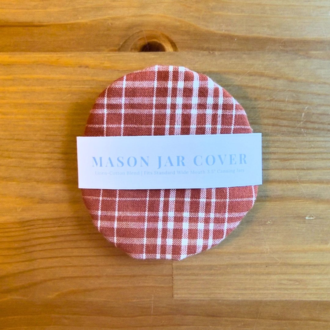 Linen Mason Jar Cover
