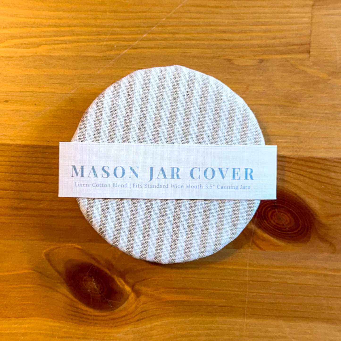 Linen Mason Jar Cover