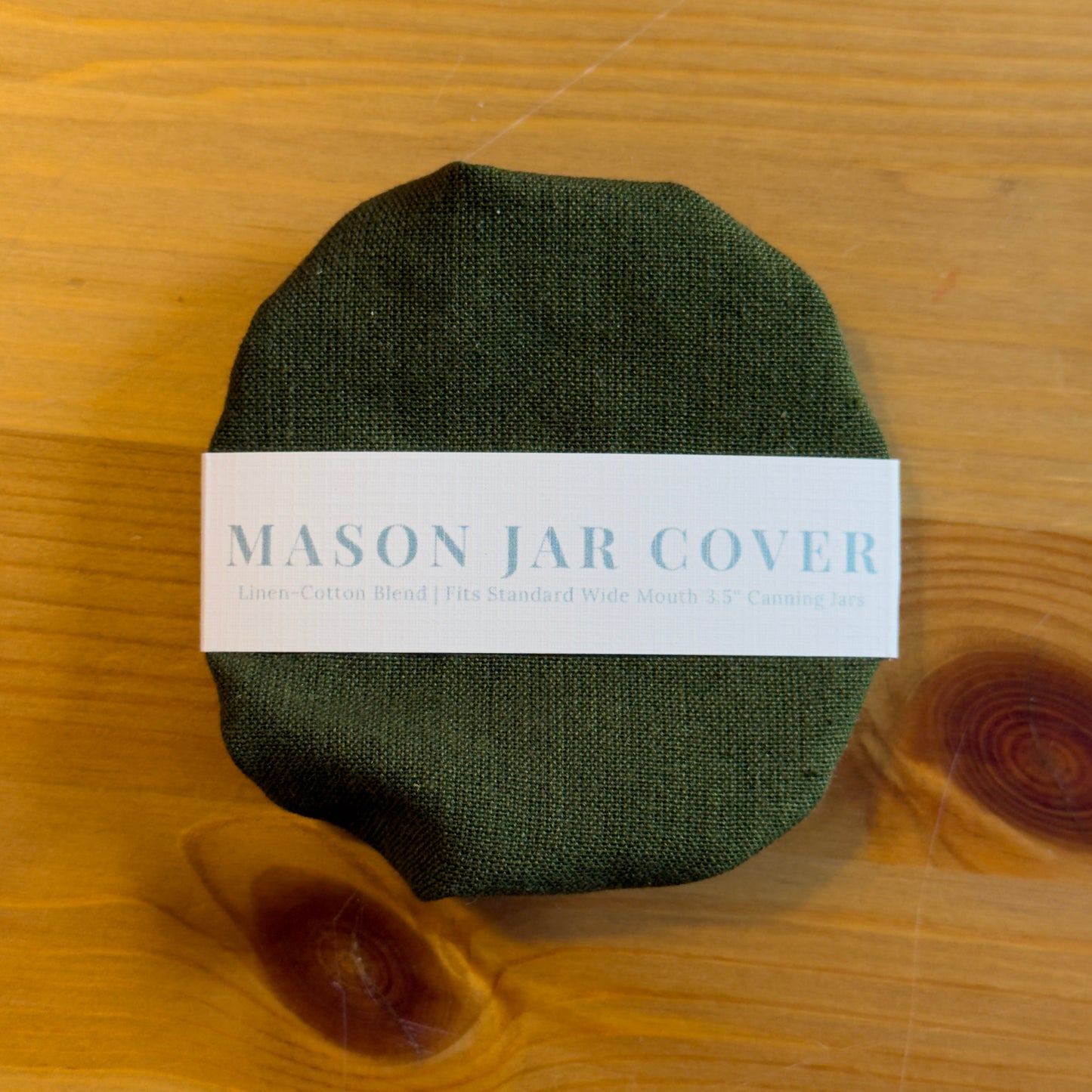 Linen Mason Jar Cover