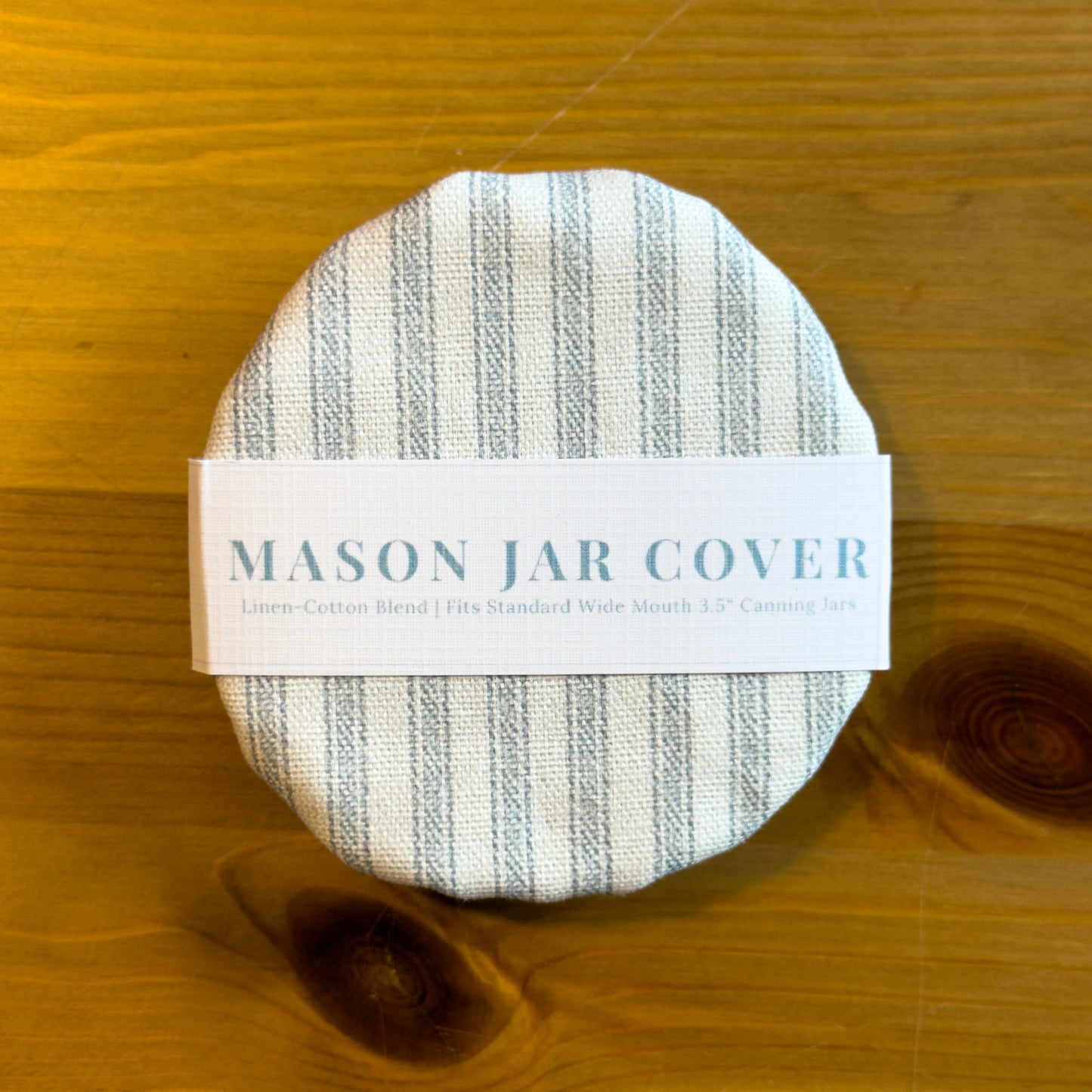 Linen Mason Jar Cover