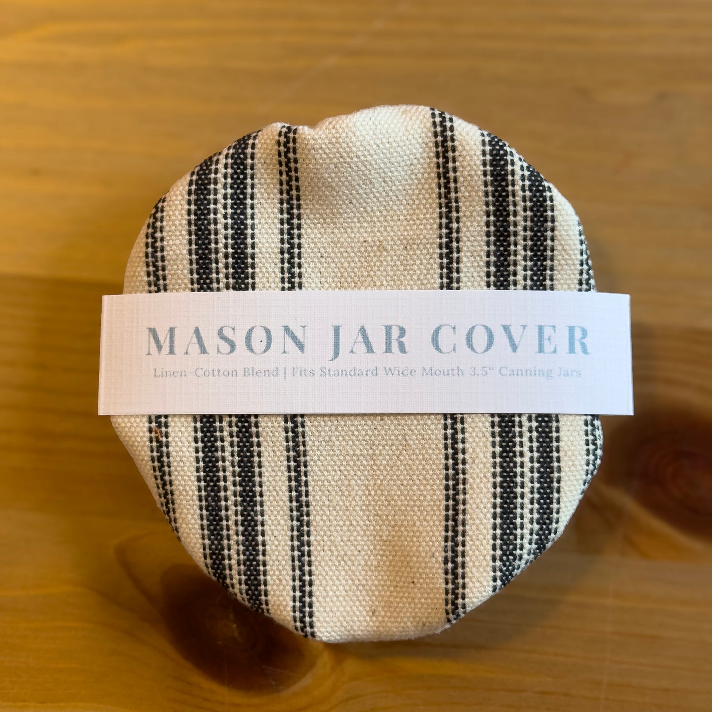 Linen Mason Jar Cover